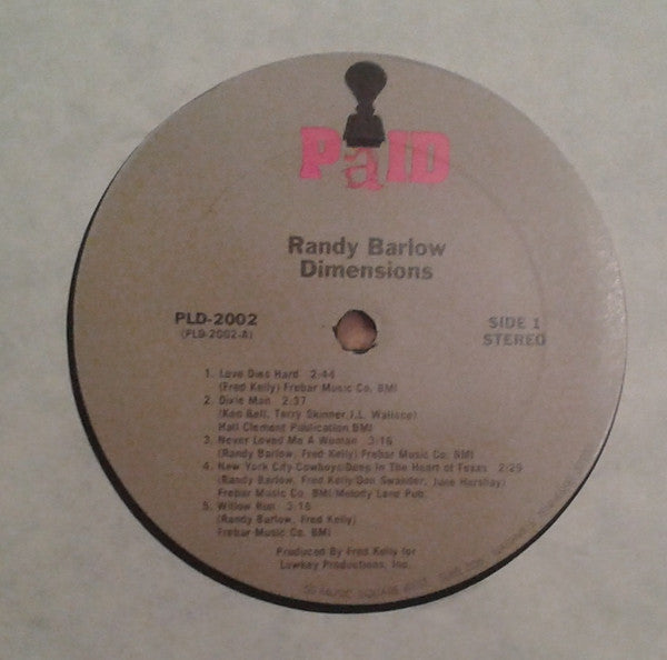 Randy Barlow - Dimensions