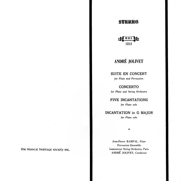 Jean-Pierre Rampal, Orchestre À Cordes De L'Association Des Concerts Lamoureux, André Jolivet - Andre Jolivet