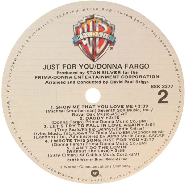 Donna Fargo - Just For You