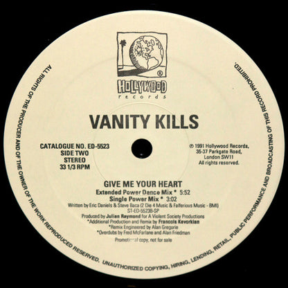 12" Single: Vanity Kills - Give Me Your Heart