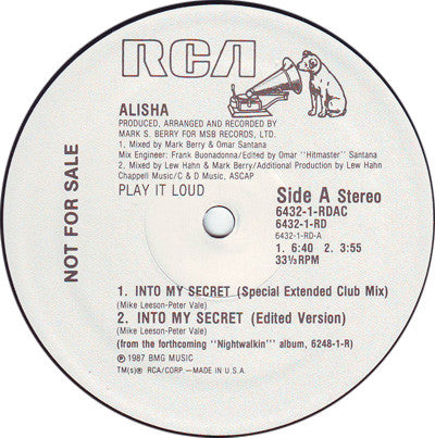 12": Alisha - Into My Secret