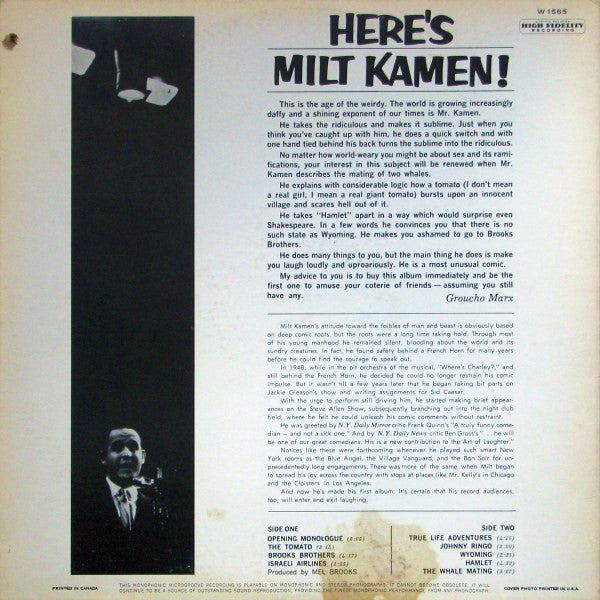 Milt Kamen - Here's Milt Kamen