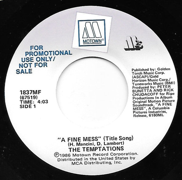 7" Single: The Temptations - A Fine Mess