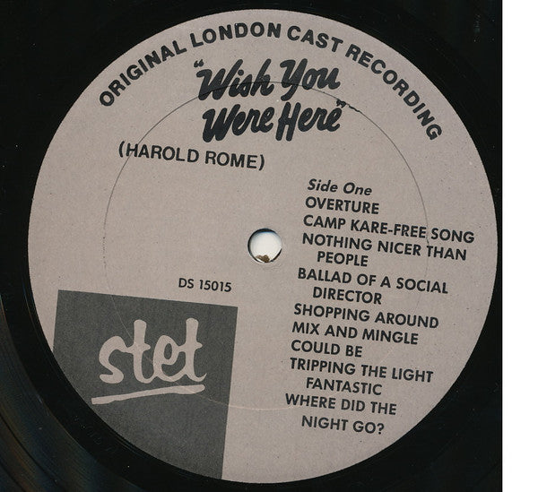 Harold Rome, Shani Wallis, Christopher Hewett, Bruce Trent, Elizabeth Larner, Joe Robinson (25) - Wish You Were Here (Original London Cast Recording)