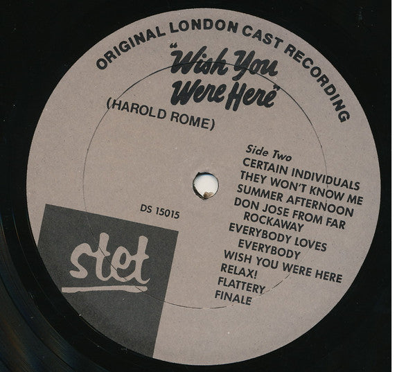 Harold Rome, Shani Wallis, Christopher Hewett, Bruce Trent, Elizabeth Larner, Joe Robinson (25) - Wish You Were Here (Original London Cast Recording)