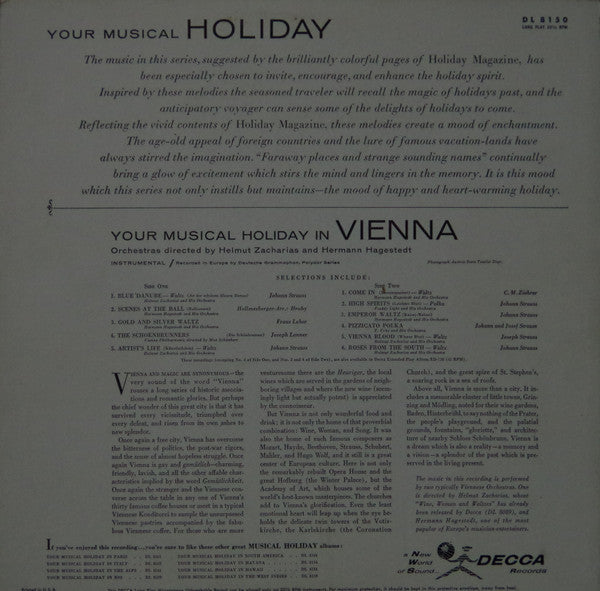 Helmut Zacharias, Hermann Hagestedt, Max Schönherr, Freddy Light, T. Fritz - Your Musical Holiday in Vienna