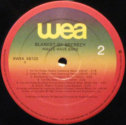 Blanket Of Secrecy - Walls Have Ears