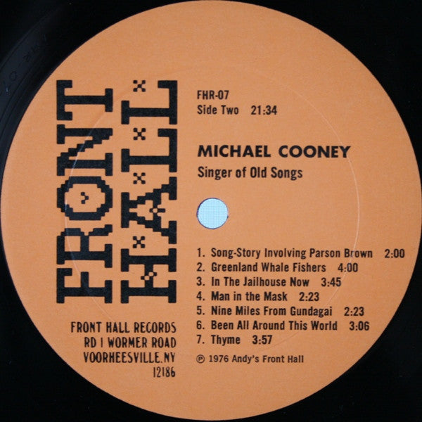 Michael Cooney (2) - Singer Of Old Songs