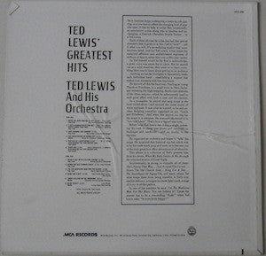 Ted Lewis And His Orchestra - Ted Lewis' Greatest Hits