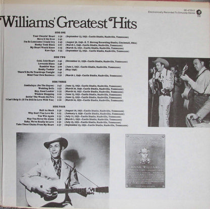 Hank Williams - 24 Of Hank Williams' Greatest Hits