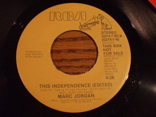 7": Marc Jordan - This Independence