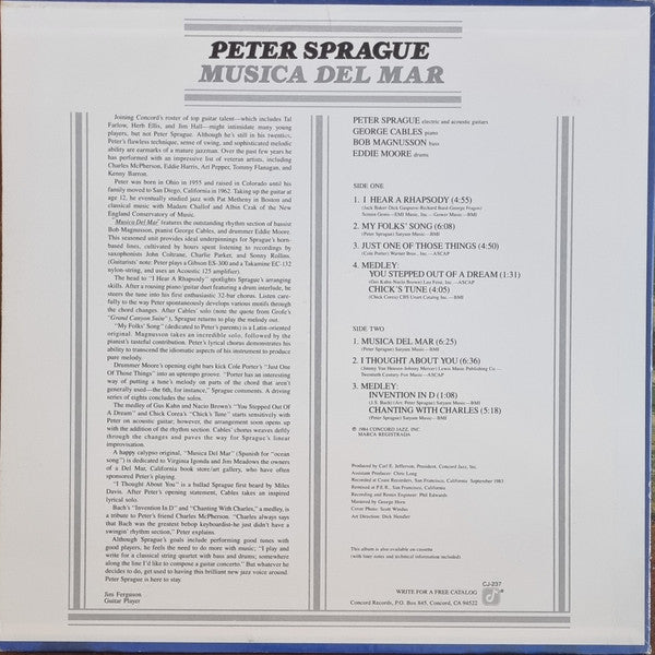 Peter Sprague - Musica Del Mar