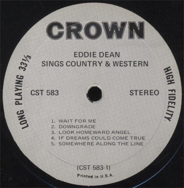 Eddie Dean - Sings Country & Western