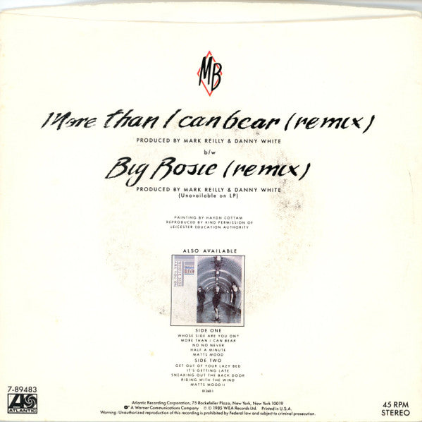 7" Single: Matt Bianco - More Than I Can Bear