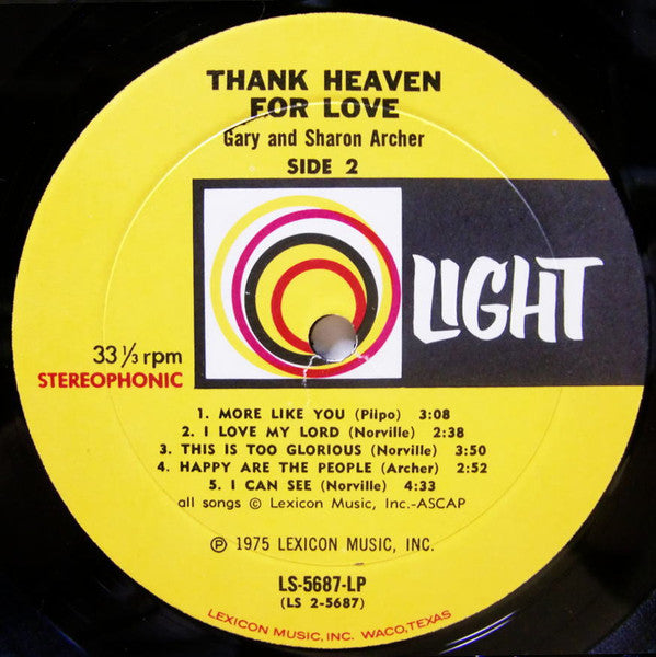 Gary And Sharon Archer - Thank Heaven For Love