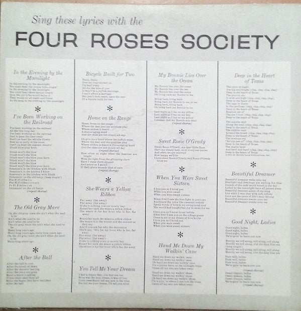 Four Roses Society - Sing With The Four Roses Society