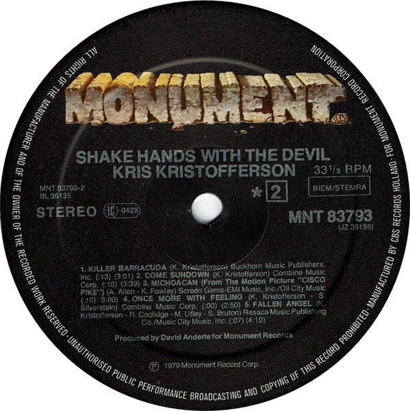 Kris Kristofferson - Shake Hands With The Devil
