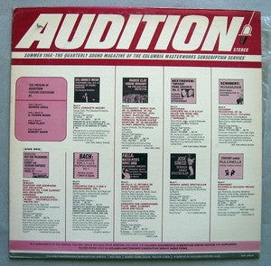 Various - Audition Summer 1966 - The Quarterly Sound Magazine Of The Columbia Masterworks Subscription Service