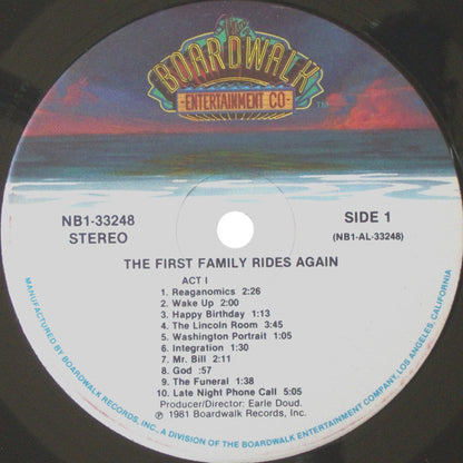 Earle Doud, Rich Little, Melanie Chartoff, Michael Richards, Shelley Hack, Jenilee Harrison, Bonzo, Vaughn Meader - The First Family Rides Again