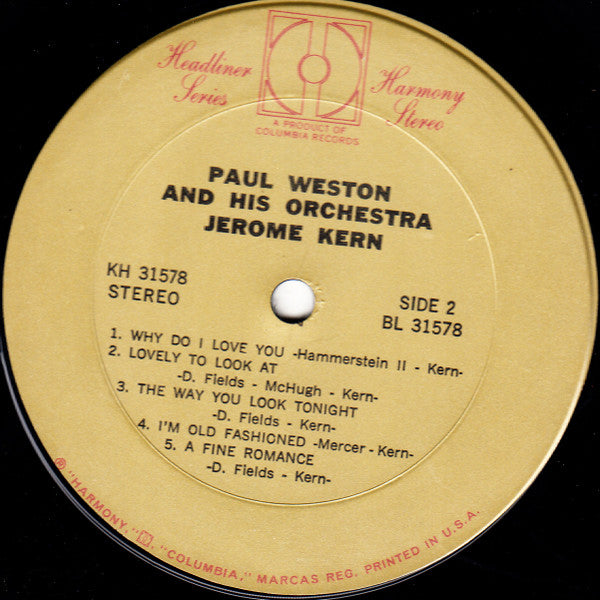 Paul Weston And His Orchestra - Jerome Kern