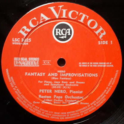 Peter Nero, The Boston Pops Orchestra, Arthur Fiedler, Peter Nero, George Gershwin - Fantasy And Improvisations (First Recording) / Concerto In F