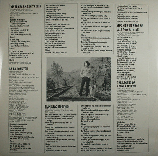 Don McLean - Homeless Brother