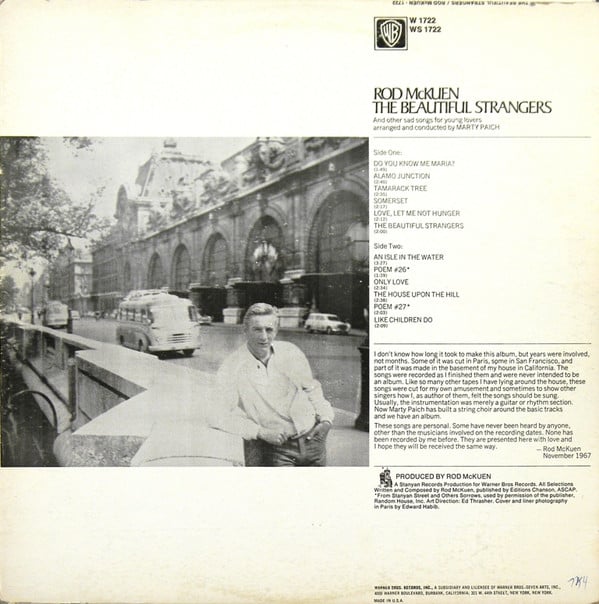 Rod McKuen - Rod McKuen Sings The Beautiful Strangers & Other Sad Songs For Young Lovers