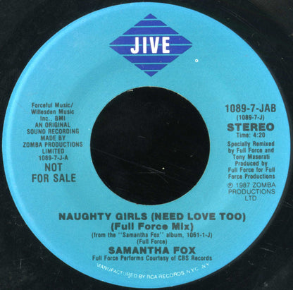 7" Single: Samantha Fox - Naughty Girls (Need Love Too)