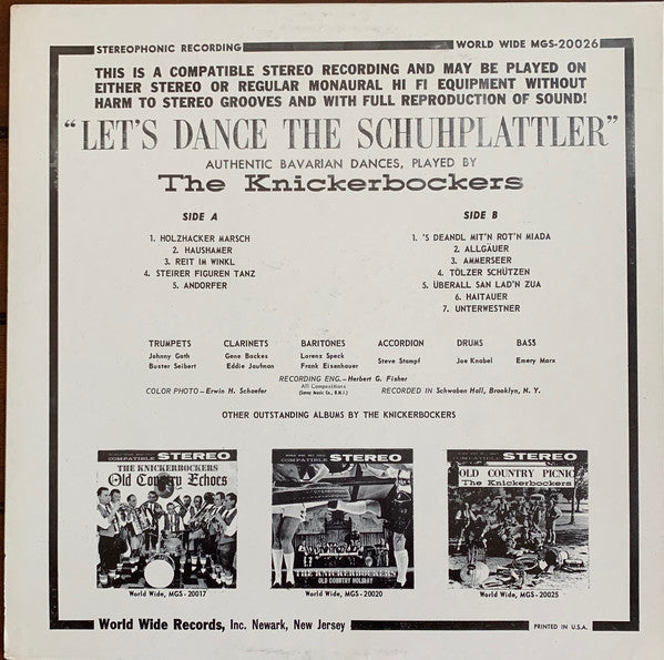 The Knickerbockers - Let's Dance The Schuhplattler