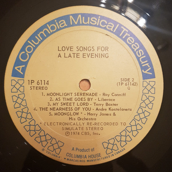 Various - Love Songs For A Late Evening