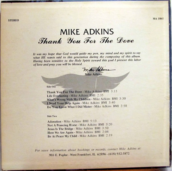 Mike Adkins - Thank You For The Dove