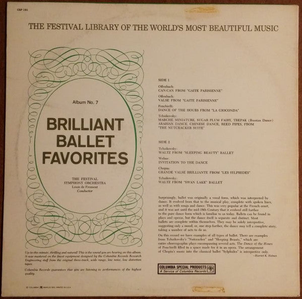 Festival Symphony Orchestra - Brilliant Ballet Favorites