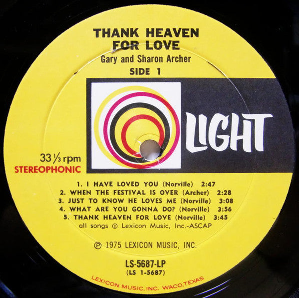 Gary And Sharon Archer - Thank Heaven For Love