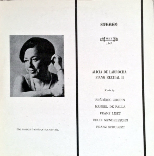Alicia De Larrocha - Piano Recital II
