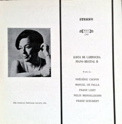 Alicia De Larrocha - Piano Recital II