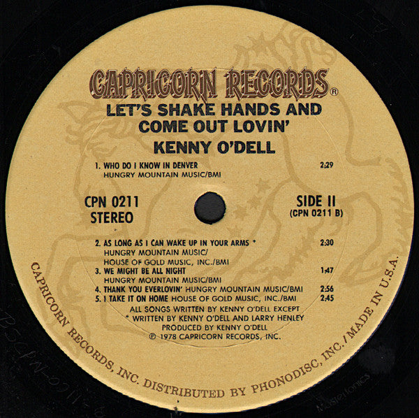 Kenny O'Dell - Let's Shake Hands And Come Out Lovin'