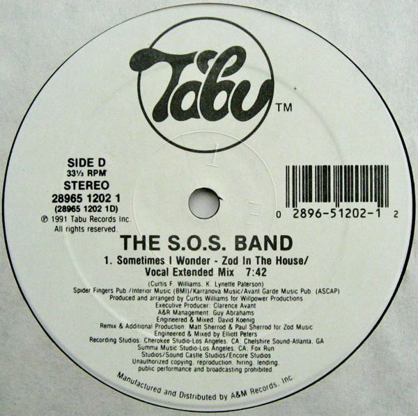 12": The S.O.S. Band - Sometimes I Wonder