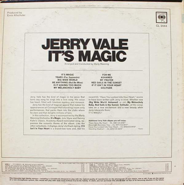 Jerry Vale - It's Magic