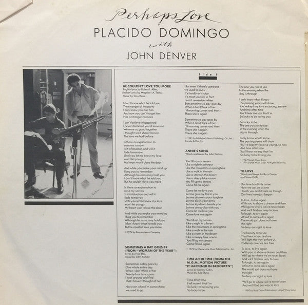 Placido Domingo, John Denver - Perhaps Love