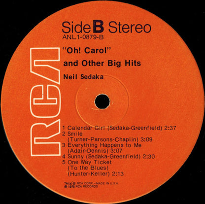 Neil Sedaka - Oh! Carol And Other Big Hits