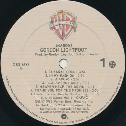 Gordon Lightfoot - Shadows
