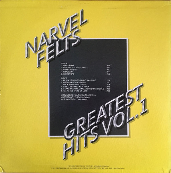 Narvel Felts - Greatest Hits Vol.1