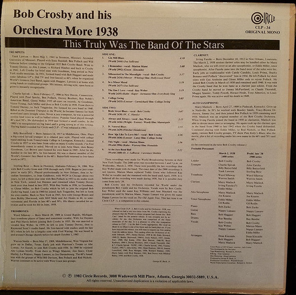 Bob Crosby And His Orchestra - More 1938