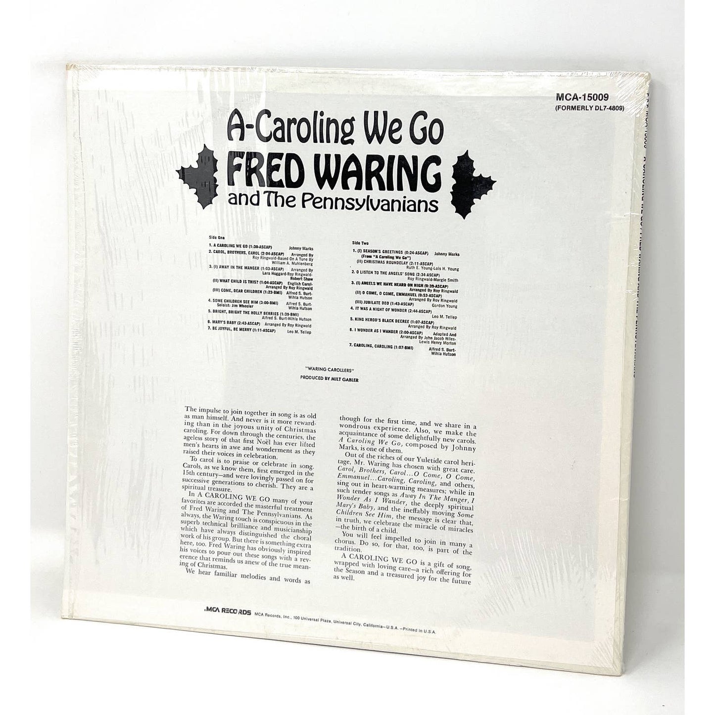 Fred Waring And The Pennsylvanians - A-Caroling We Go